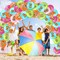 45 Pcs Hawaiian Party Decorations Tropical Tiki Balloons (Aqua Blue, Rose Red, Orange, Light Pink, Light Green)